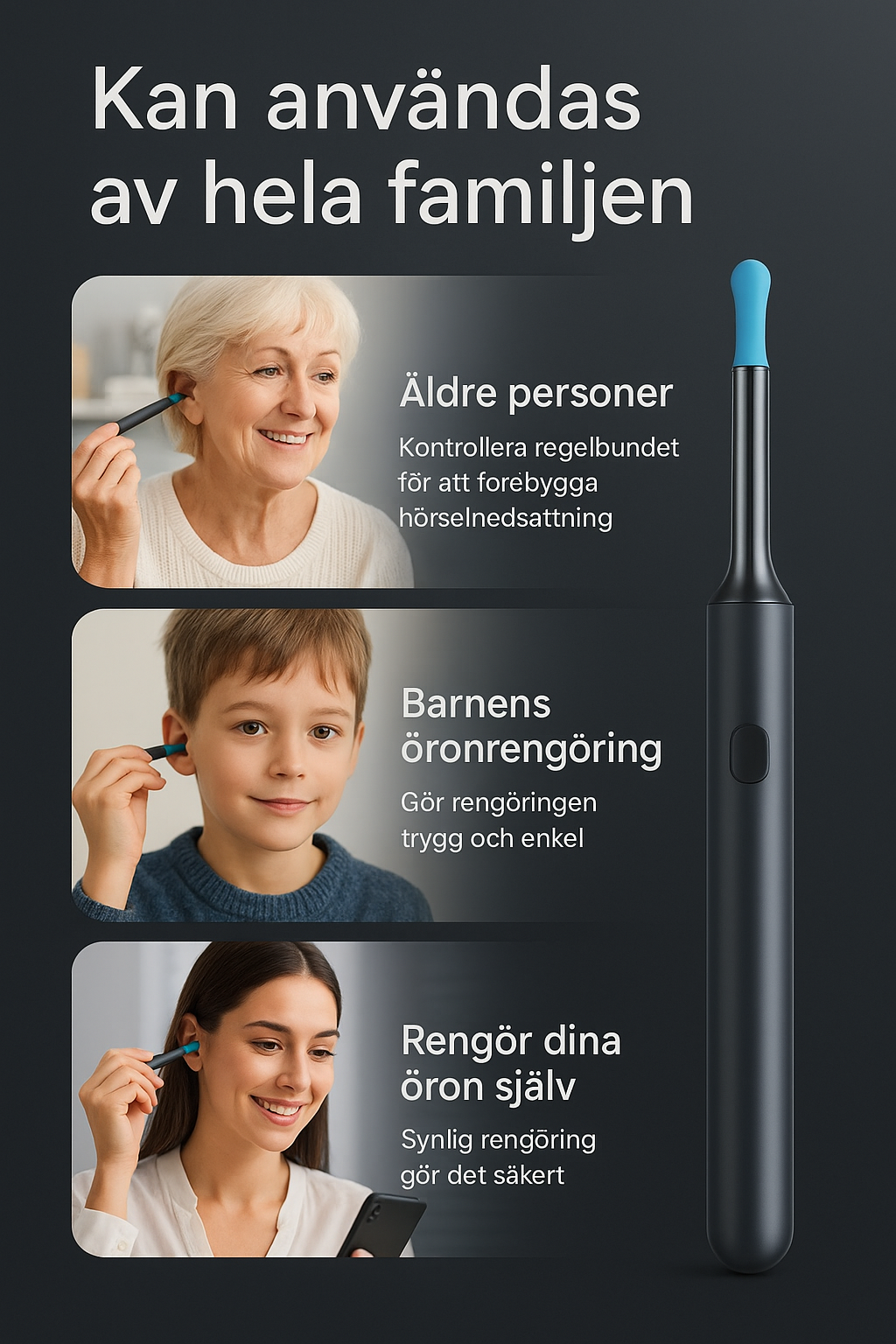 Wax Cleaner — Smart Öronvaxrengörare med HD-kamera